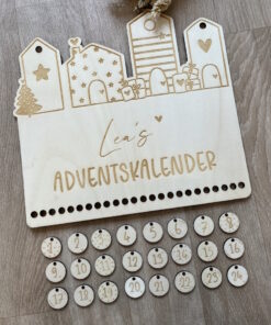 Adventskalender Set (Weichnachtsdorf inkl. Zahlen)