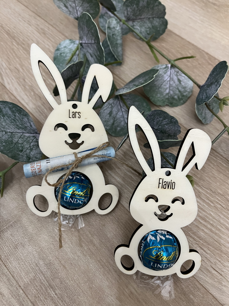 Holzanhänger Osterhase – Bild 2